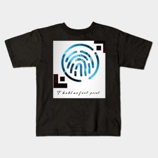 Blue footprint Kids T-Shirt